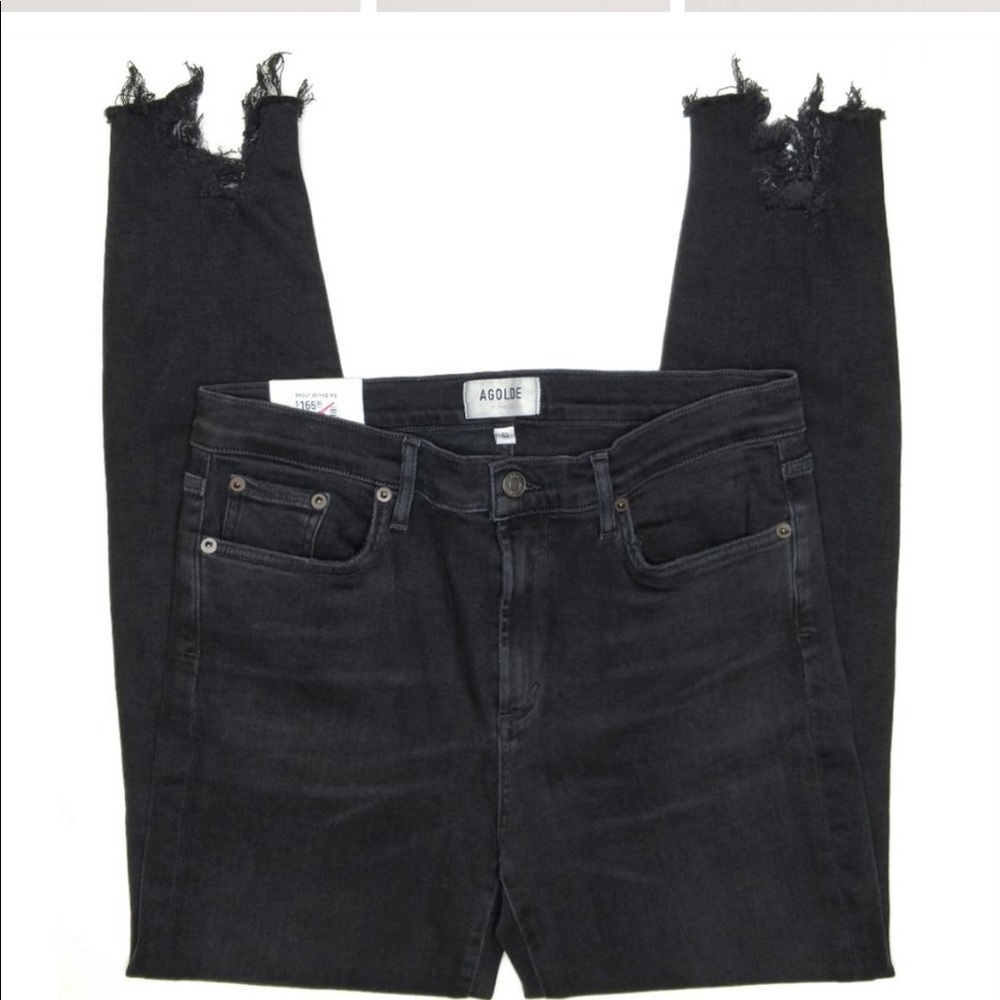 Agolde Sophie distressed jeans skinny high rise - Picture 5 of 12